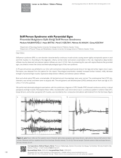 Stiff Person Syndrome with Pyramidal Signs