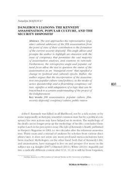 the kennedy assassination, popular culture, and the security dispositif