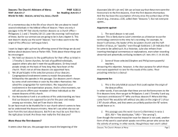 Deacons: The Church`s Ministers of Mercy