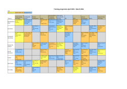 Training programme April 2015