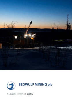 annual report 2015 - Beowulf Mining plc