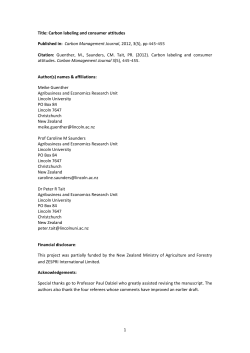 Carbon labeling and consumer attitudes. Carbon Management