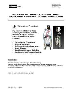 Nitronox HD E-Stand User Manual