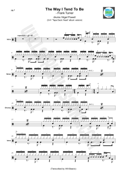 The Way I Tend To Be - Will`s Drum Lessons