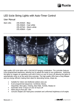 LED Icicle String Lights with Auto-Timer Control