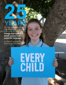 Things that matter--Small voices hold a powerful message