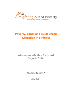 Poverty, Youth and Rural-Urban Migration in Ethiopia [PDF 672.85KB]