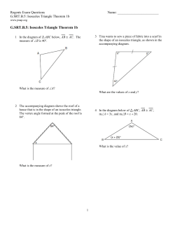 G.SRT.B.5: Isosceles Triangle Theorem 1b