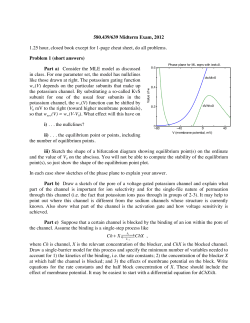 580.439/639 Midterm Exam, 2012 1.25 hour, closed book except for