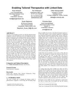 Enabling Tailored Therapeutics with Linked Data