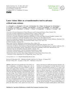 Harpold et al., 2015 - Hydrol. Earth Syst. Sci.