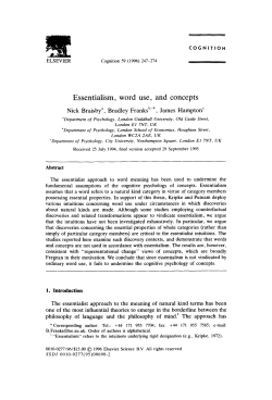 Essentialism, word use, and concepts