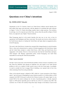 Questions over China`s intentions