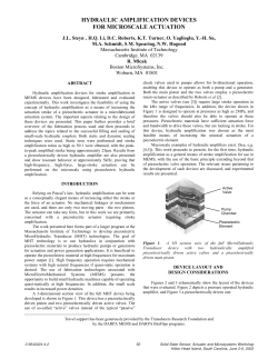 Hydraulic Amplification Devices for Microscale Actuation