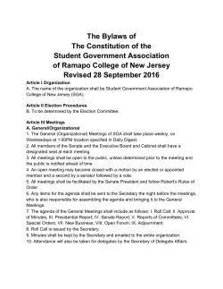 The Bylaws of The Constitution of the Student Government