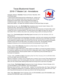 Texas Bluebonnet Award 201617 Master List