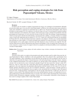 Risk perception and coping strategies for risk from