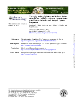 Properties with Unique Adhesive and Antigen Uptake Nodes of