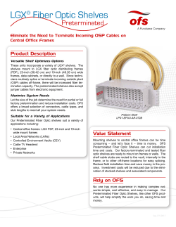 LGX&reg; Fiber Optic Shelves