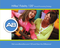 HiRes Fidelity 120 - Sound Processing Strategy