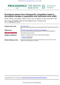 decoupled changes in population and individual niche width