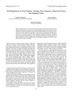 Self-regulation of goal setting: Turning free fantasies about the future