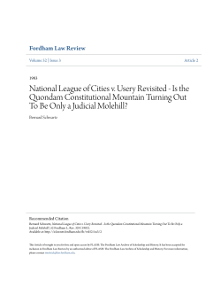 National League of Cities v. Usery Revisited