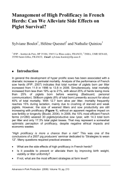 Management of High Prolificacy in French Herds: Can We Alleviate
