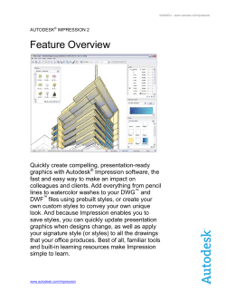 Autodesk Impression 2 Feature Overview