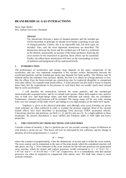 BEAM-RESIDUAL GAS INTERACTIONS