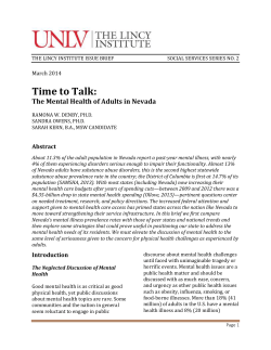 Time to Talk - University of Nevada, Las Vegas