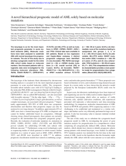 A novel hierarchical prognostic model of AML solely based on