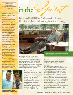 Dana and Neil Kishter`s Generosity Brings Comfort to Patients