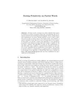 Testing Primitivity on Partial Words