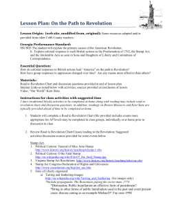 Lesson Plan: On the Path to Revolution