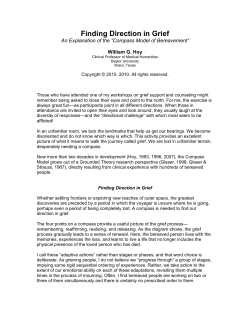 September 2015 – Dealing with Death and Grief