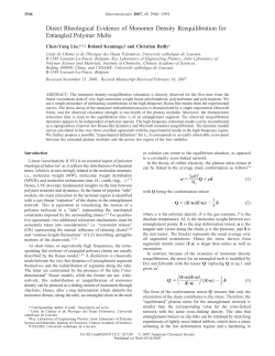 Direct Rheological Evidence of Monomer Density Reequilibration for