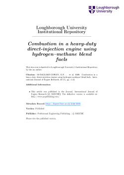 Combustion in a heavy-duty direct-injection engine using hydrogen