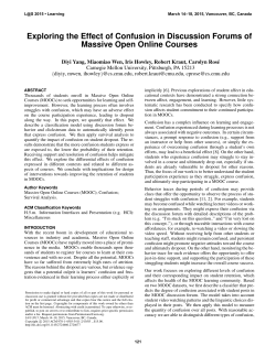 Exploring the Effect of Confusion in Discussion Forums of Massive