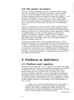 4 Deafness as deficiency