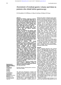 patients who drink before gastroscopy