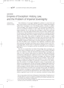 Empires of Exception: History, Law and the Problem of Imperial