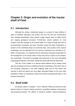 Chapter 5. Origin and evolution of the insular shelf of Faial