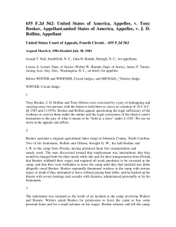 655 F.2d 562: United States of America, Appellee, v. Tony Booker