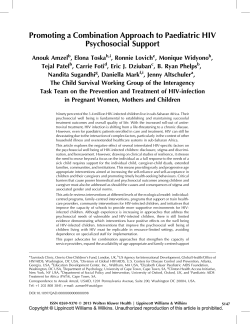 Promoting a Combination Approach to Paediatric HIV Psychosocial