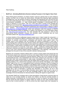 Animating Multicriteria Decision-making Processes in the Organic