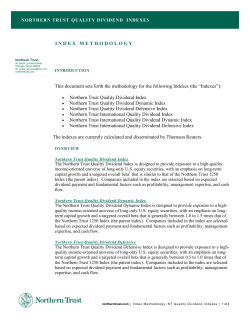 INDEX METHODOLOGY This document sets forth