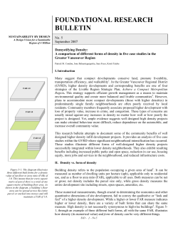 Demystifying Density - Design Centre for Sustainability