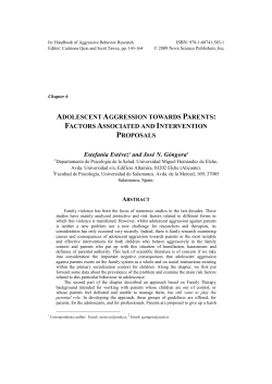 ADOLESCENT AGGRESSION TOWARDS PARENTS: FACTORS
