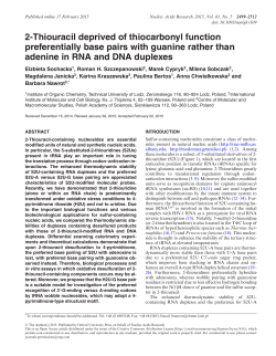 2-Thiouracil deprived of thiocarbonyl function preferentially base